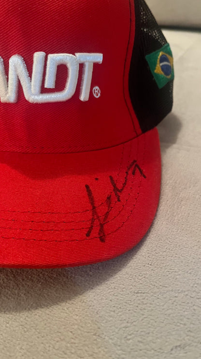(Automobilismo) Boné NASCAR - Miguel Paludo AUTOGRAFADO