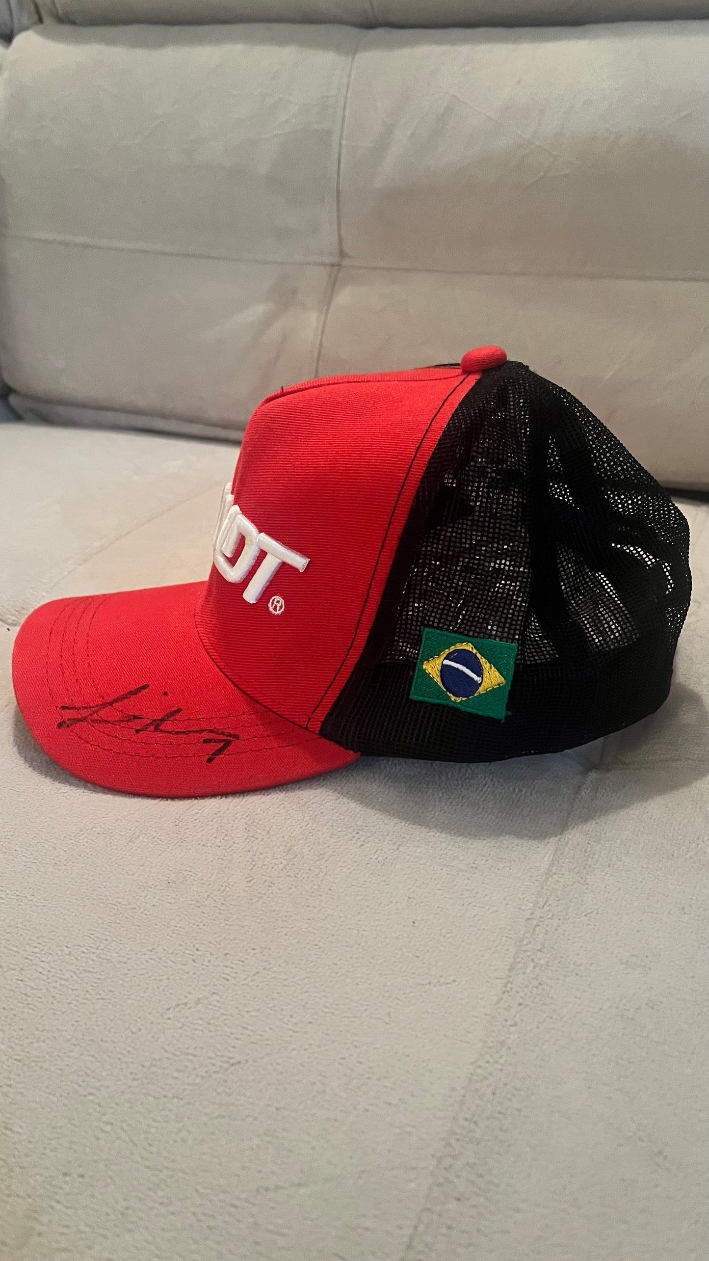 (Automobilismo) Boné NASCAR - Miguel Paludo AUTOGRAFADO