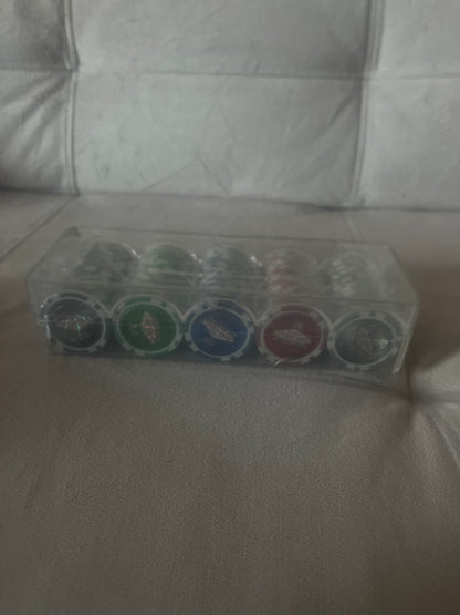 Conj. 100 Fichas de Poker - LAS VEGAS