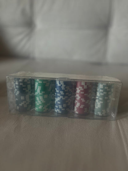 Conj. 100 Fichas de Poker - LAS VEGAS